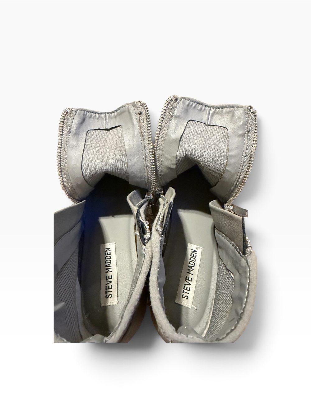 Steve Madden Grey Knit Slip-On Sneakers - Picture 3 of 5